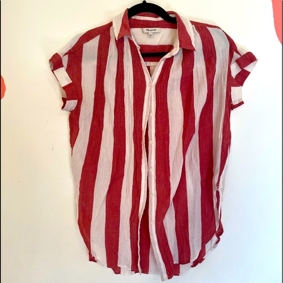 Madewell xs oversized striped button down - Picture 1 of 4